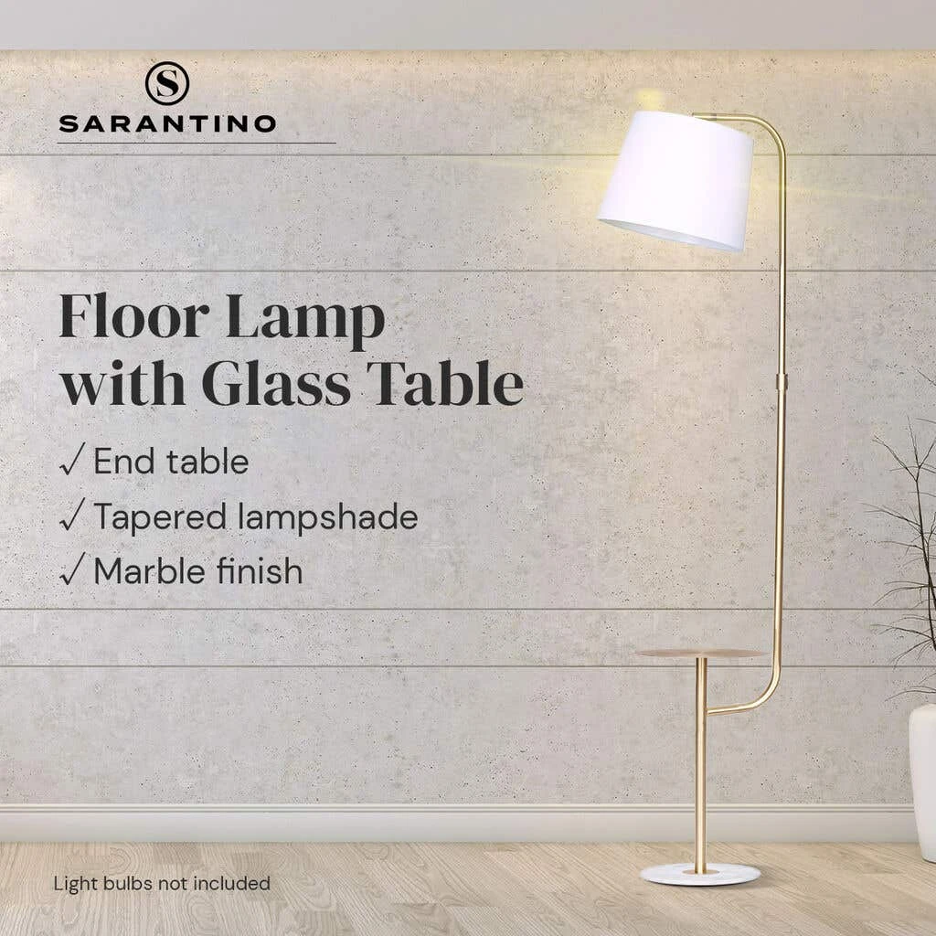 Sarantino Floor Lamp With Metal End Table 7 Sarantino Floor Lamp With Metal End Table - Image 7