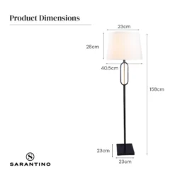 Sarantino Classic Floor Lamp With Empire Shade -Home Lighting 7015217 7