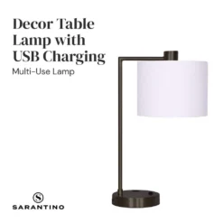 Sarantino Metal Task Lamp With USB Port Bronze 10 Sarantino Metal Task Lamp With USB Port Bronze -Home Lighting 7015233 2