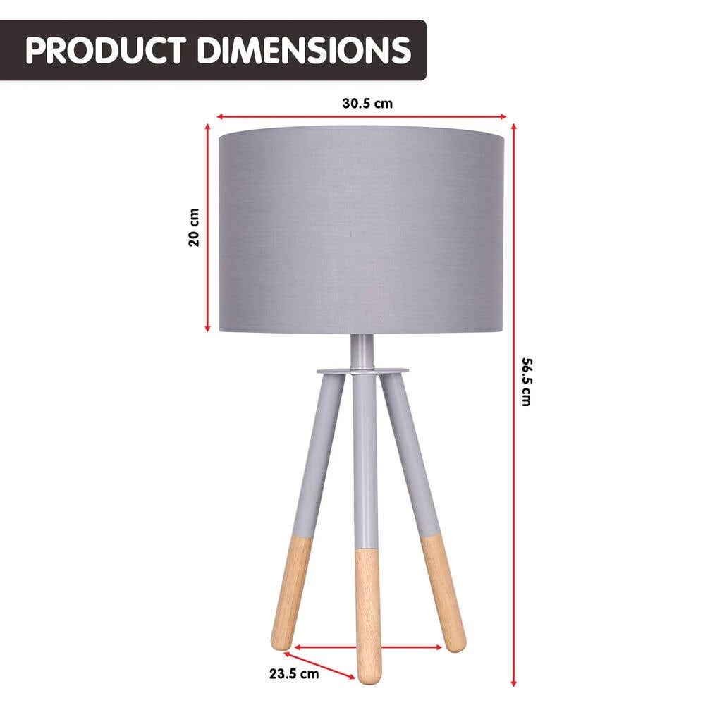 Sarantino Tripod Desk Lamp In Metal & Wood Nordic Minimalist Light 5 Sarantino Tripod Desk Lamp In Metal & Wood Nordic Minimalist Light - Image 5