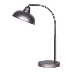 Sarantino Metal Desk Lamp In Dark Grey Finish