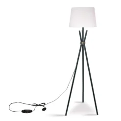 Sarantino Tripod Floor Lamp In Metal & Antique Brass 8 Sarantino Tripod Floor Lamp In Metal & Antique Brass -Home Lighting 7015365 2