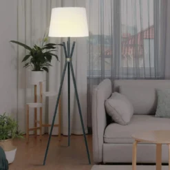 Sarantino Tripod Floor Lamp In Metal & Antique Brass 11 Sarantino Tripod Floor Lamp In Metal & Antique Brass -Home Lighting 7015365 5