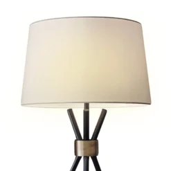 Sarantino Metal Tripod Table Lamp With Antique Brass Accent -Home Lighting 7015373 3