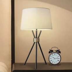 Sarantino Metal Tripod Table Lamp With Antique Brass Accent -Home Lighting 7015373 5