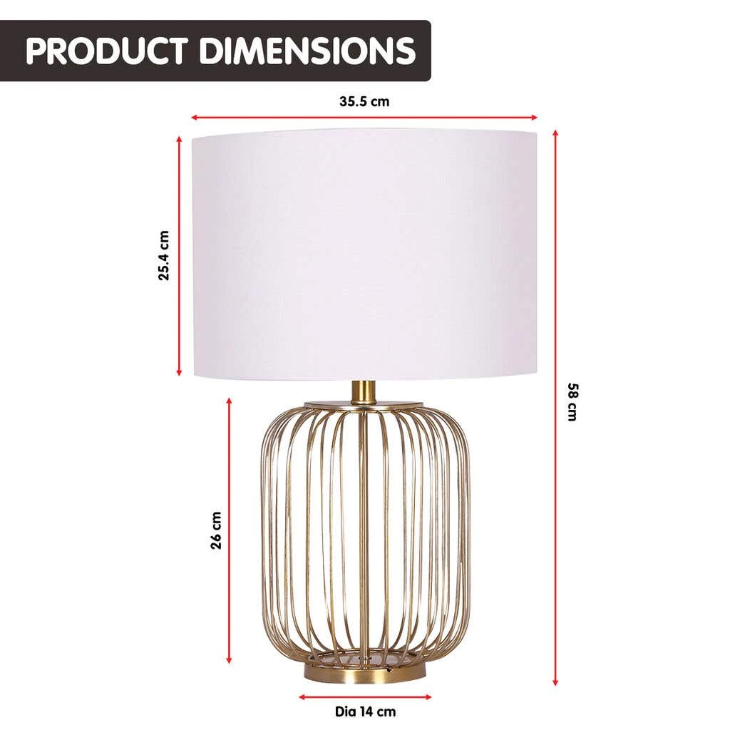 Sarantino Rose Gold Table Lamp With Linen Drum Shade 4 Sarantino Rose Gold Table Lamp With Linen Drum Shade - Image 4