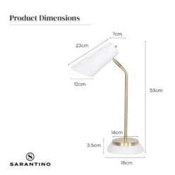 Sarantino White/Brass Table Lamp -Home Lighting 7015449 7