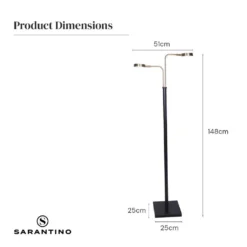 Sarantino LED Metal Floor Lamp -Home Lighting 7015464 7