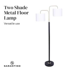 Sarantino Black Metal Task Floor Lamp -Home Lighting 7015472 3