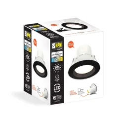 HPM Zyla LED 5W 606lm Tri-Colour Recessed Downlight Black 70mm -Home Lighting 7052384 2